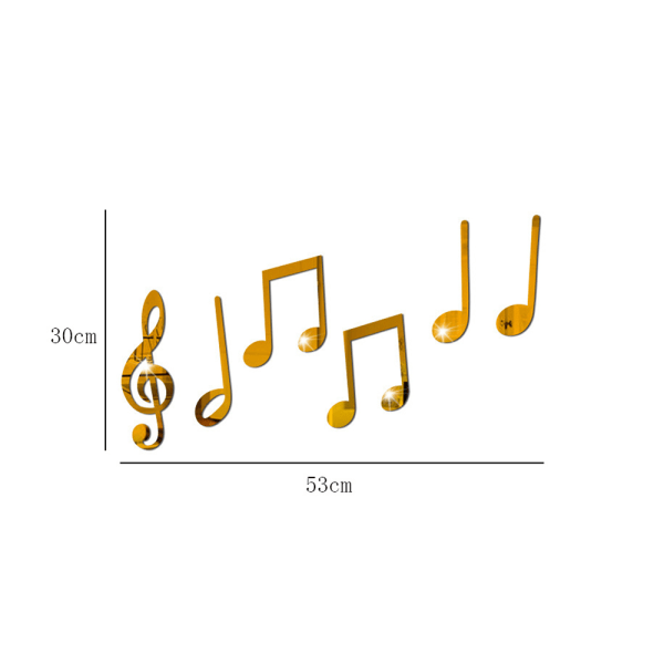 Kreativ personlighet musiknote mote speil veggklistremerke