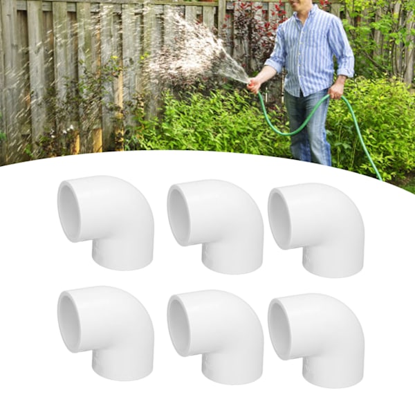 12 stk. PVC Rørfittings 90 Graders Albue Adapter 2 Vejs Plastik Vandforsyningsforbindelser 32mm ID