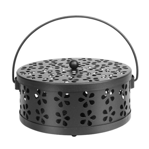 Myggspiralholder med lokk - svart