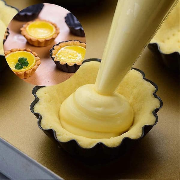 10 stk. non-stick eggetertformer, kake-, muffins-, cupcakeform, kjøkkenbakeverktøy