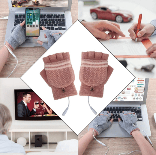 USB-opvarmede handsker, vendbare handsker, elektriske opvarmede handsker, ch