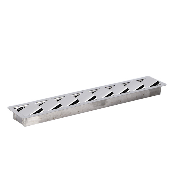 Marint ventilgaller Oblong Rostfritt stål 8 slits Gallerlock Båtspjäll Jalusi Louvre
