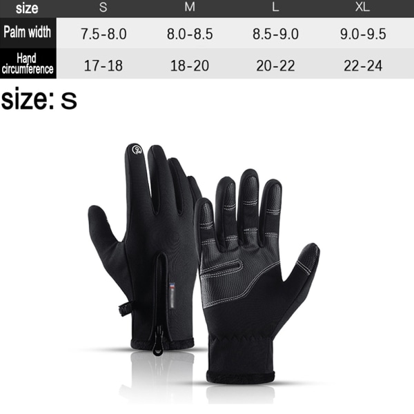 Men's and women's winter gloves, waterproof warm gloves,