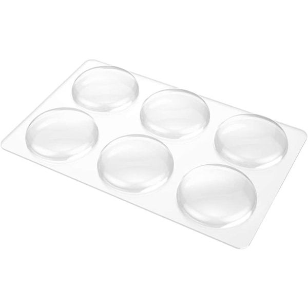 Dörrknopp Väggskydd, 6PCS Transparent Rund Mjuk Gummi Vägg P
