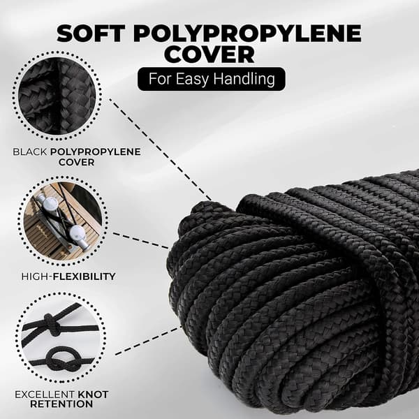 50 meter lang 8 mm nylonreb til camping og vandreture, til tøj