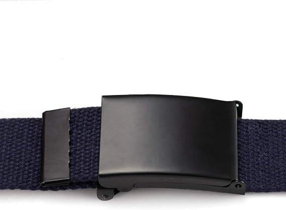 Kan tilpasses lærreds webbing bælte størrelse op til 55\" med flip-top solid sort