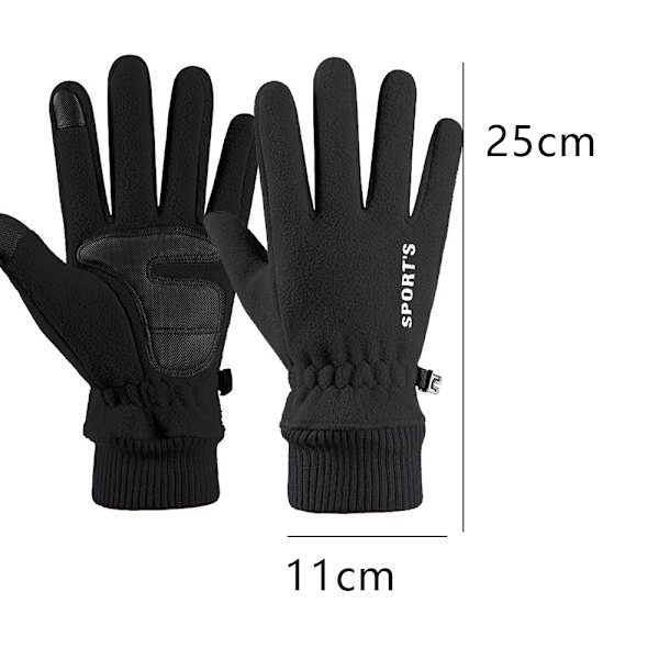 Vinterhandsker til mænd og kvinder, vindtætte touch screen handsker black