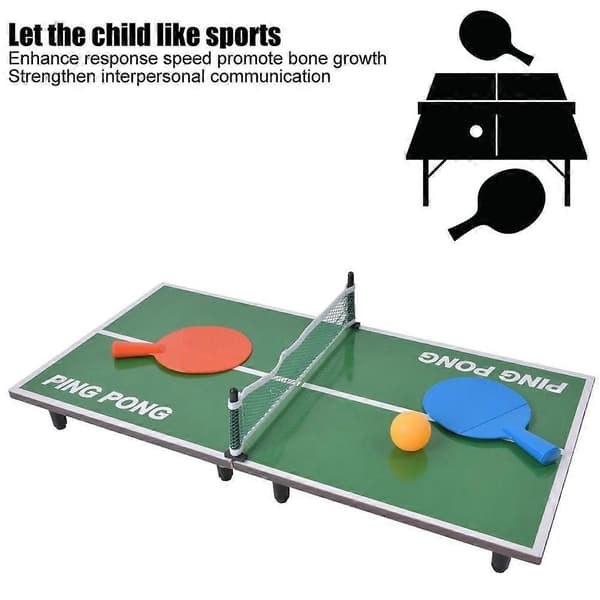 Mini-bordtennisbord för inomhusbruk, hopfällbart pingisbord för barn och föräldrar