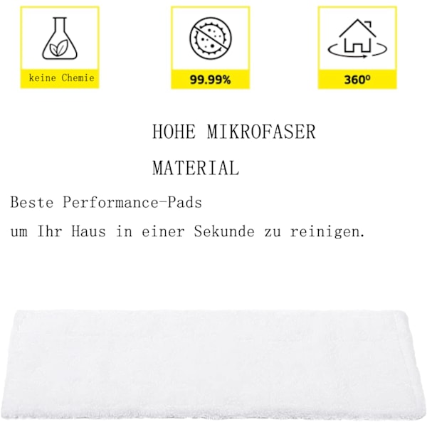 Finefiber Dukskydd Ersättningsmoppduk, Kompatibel med Karcher EasyFix, för Effektiv Rengöring på Olika Ytor, Hållbar Återanvändbar Mikrofiber