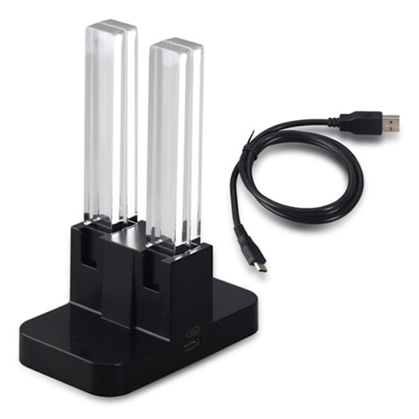 4-i-1-laddningsdocka kompatibel med Nintendo Switch med lamppost LED-indikering, laddningsstativstation med laddningskabel