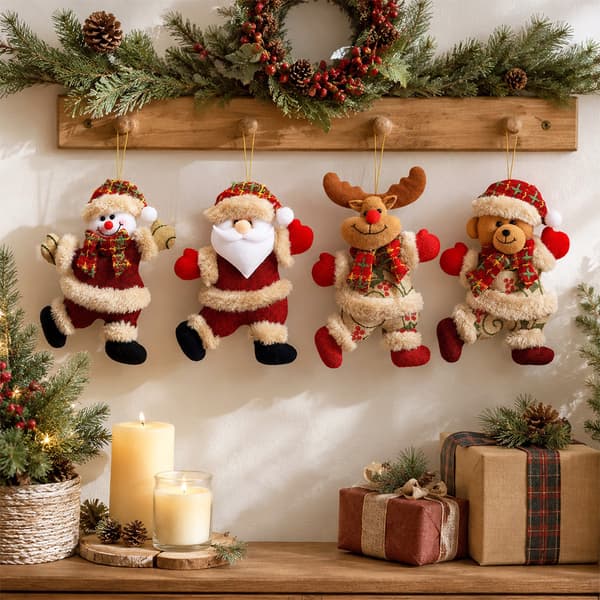 Juletræspynt, plys juletræspynt, festlig festpynt – Snemand Snowman
