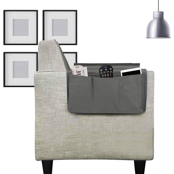 Sofa Bakke Foldbar Arm Opbevaring Holder Bord 600D Oxford Klud Sidelommer til Sofa