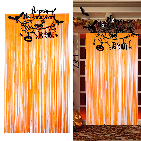 Halloween-oviin verhot, kiiltävä sisäänkäynnin oviverho