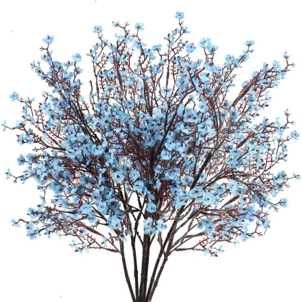 4 Bundter Baby's Breath Kunstige Blomster Røde Real Touch Faux Gy