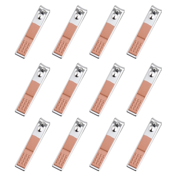 12 delar Nagelklippare i rostfritt stål Nagelklippare Nagelklippare och nagelklippare för kvinnor män