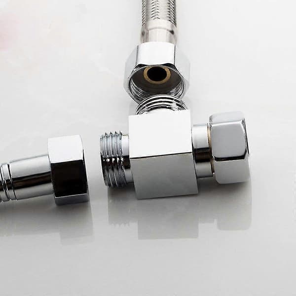 Messing 3-vejs vandaflederadapter Hurtig installation Badeværelse Bruser Bidet Vinkel Udskiftningsventil