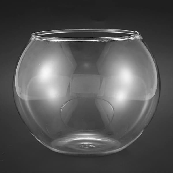 3x Rund Kule Vase I Transparent Glass Akvarium