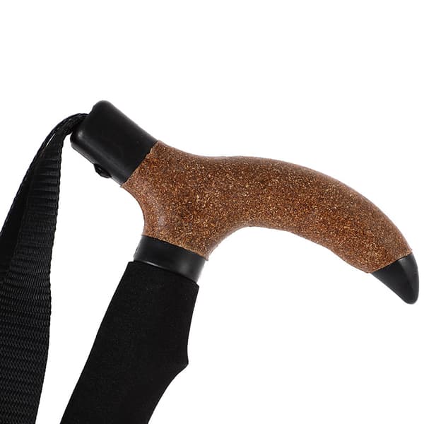 3-delt svart 135CM, teleskopisk turstav