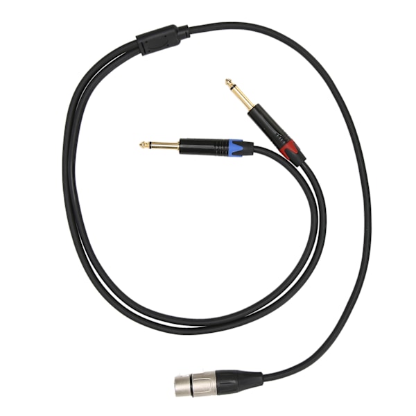 Dobbelt 6,35 mm Han til XLR Hun Kabel 24K Forgyldte Stik Dobbelt 1/4 Tomme til XLR Y Splitter Konverter Adapter 3m / 9,8ft