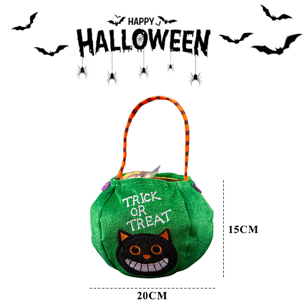 Portabel Godis Hink, Halloween Korg Mjukt Plyschtyg Perfekt Present Till Barn, Färgglad Halloween Korg Lämplig För Maskeradfester