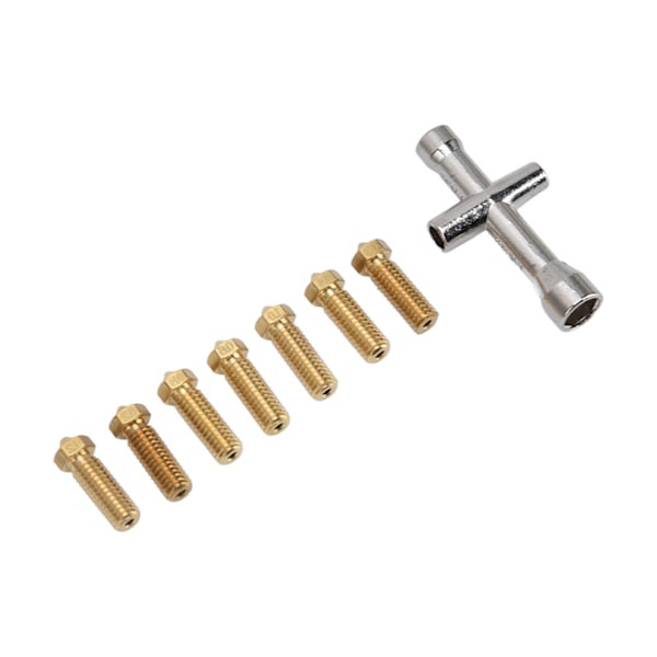 3D Printer Nozzle Kit Brass Extruder Nozzles Printers Accessories 0.2mm 0.3mm 0.4mm 0.6mm 0.8mm 1.0mm 1.2mm