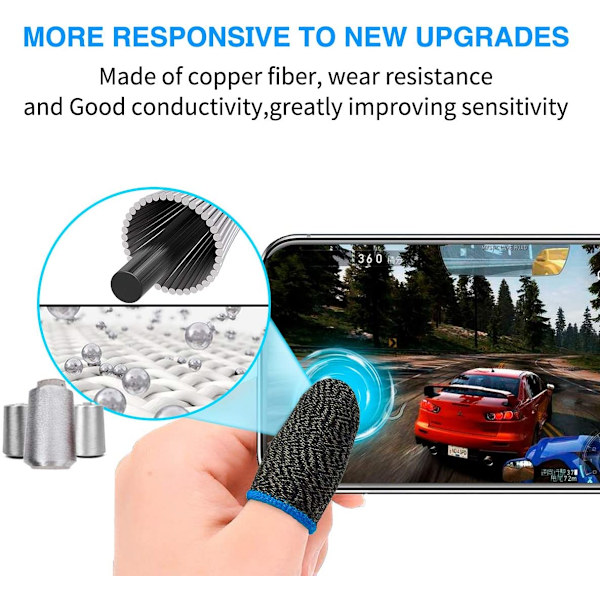 Finger Sleeve Sets för Gaming Mobile Game Controller Thumb