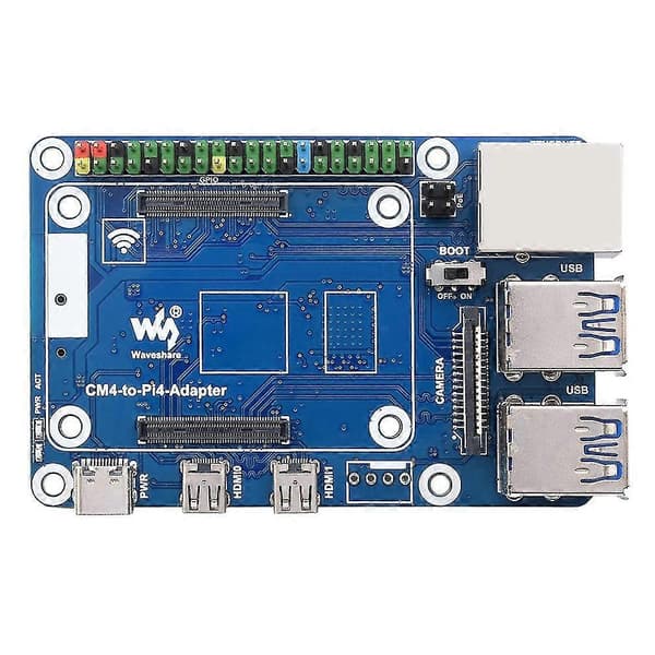 Cm4 Til Pi4b Utvidelseskort 4-veis Usb3.0+rj45 Gigabit Ethernet-port Cm4 Til Pi4 Adapter For 4b Kort