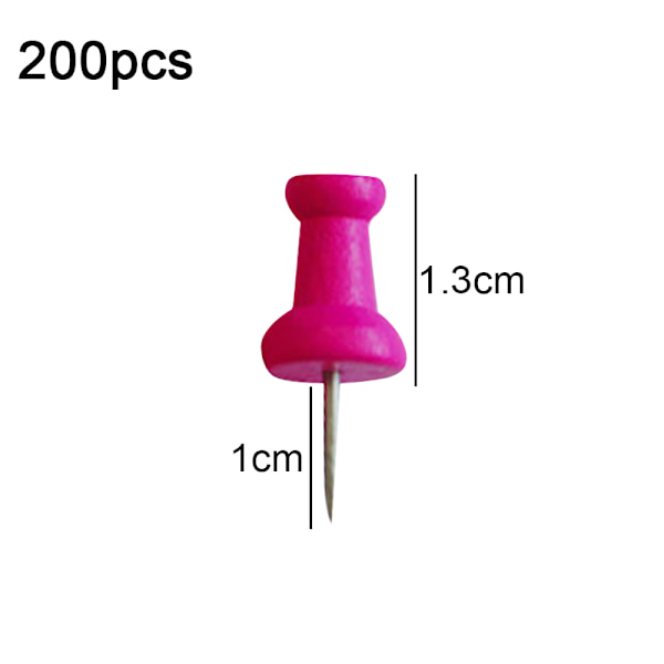 Trä Push Pins Trä Tum Tacks för Anslagstavla Hantverk