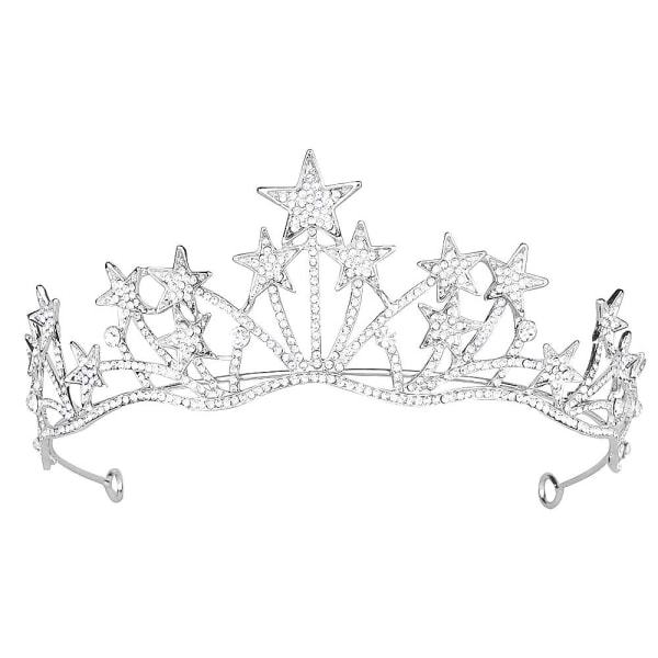 Star Pannband Crown, Pannband Crystal Rhinestone hårsmycken