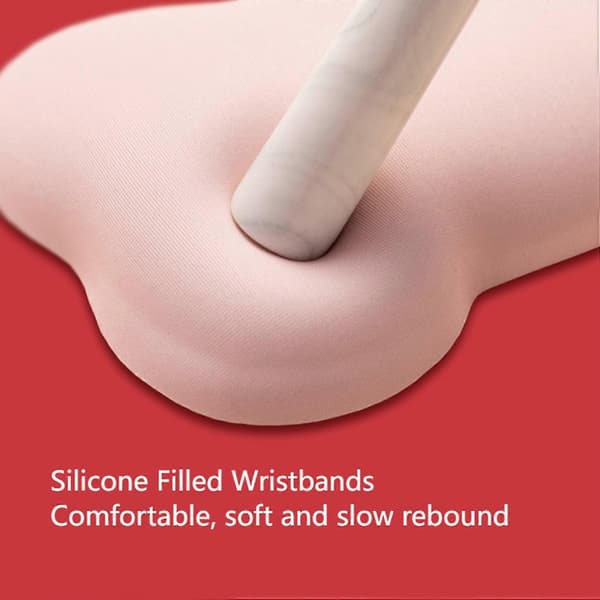 Musematte formet som hundebein, musematte med håndleddsstøtte, med tastatur håndleddsstøtte
