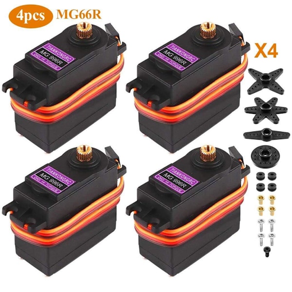 4 st MG996R Micro Servo Motor Metal Gear Digital Servomotor Vridmoment DE
