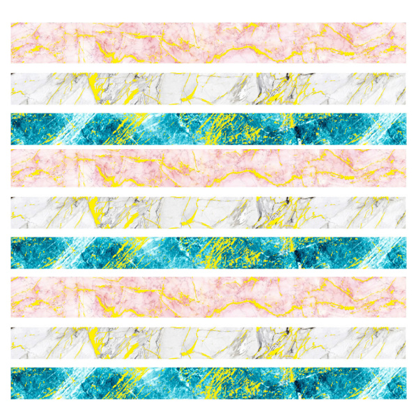 Washi-tejp - Marmortextur Washi-maskeringstejpsats med guld