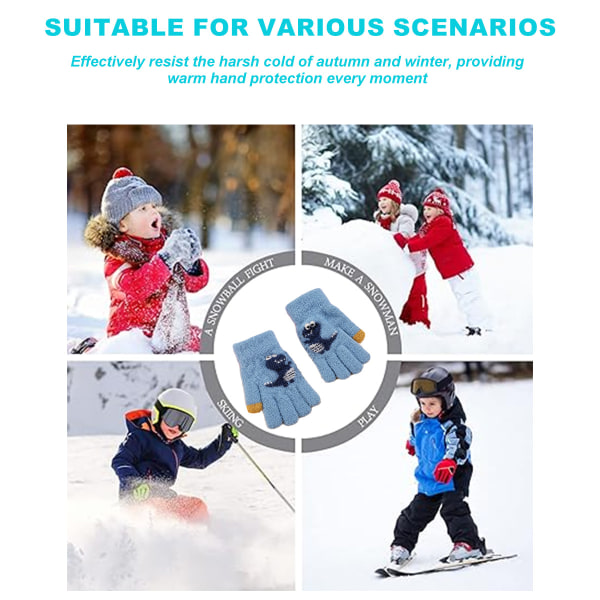 Barnvantar Helhandskar Stickade Varma Vantar Vinter