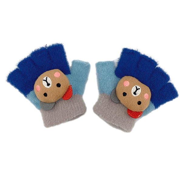 Björnhandskar fem fingrar plysch pojke och flicka ull barn baby baby