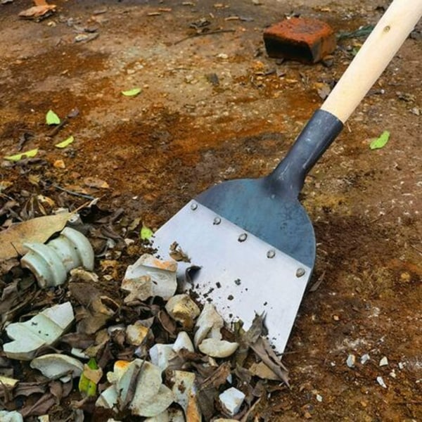 Multifunksjons hagerenskespade i stål - Flat spade for ugressbekjempelse - Ugressbekjempelsesverktøy - M: 23 x 27,5 x 3,4 cm 4X9MYBZ3HX7