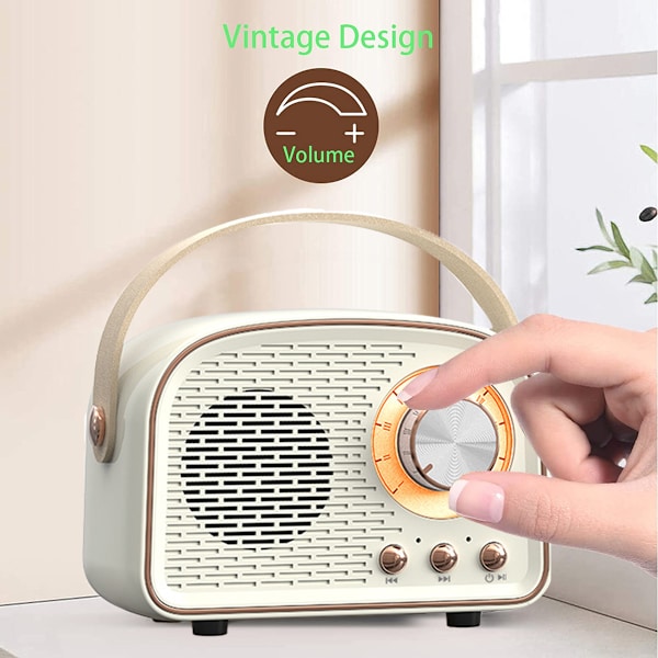 Retro Bluetooth-högtalare, trådlös vintage-högtalare, utomhuskabel