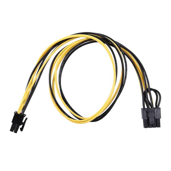 12 stk. 6-pin PCI-e til 8-pin (6+2) PCI-e (hann til hann) GPU-strømkabel 50 cm for bildekort mining S