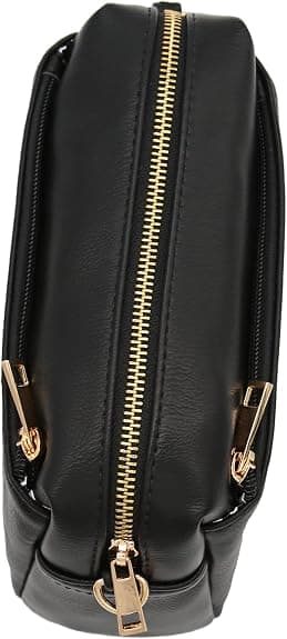 Triple Zip Lille Crossbody Taske Sort
