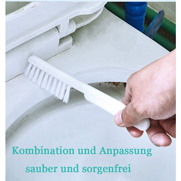 3-i-1 Toalettborstkombination, Modern Badrumstillbehör med Täta Silikonborst, Ventilationsöppningar för Snabb Torkning, Plunger utan Gummilukt för