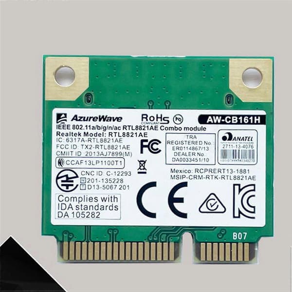Dual Band Realtek Rtl8821 Aw-cb161h Wifi Wlan -kortti Bluetooth 4.0 Combo Langaton Puolikas Mini Pci-e Ada
