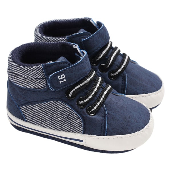 Baby Boys Girls High Top Sneakers Mjuka Sulor Anti Skid Spädbarn An