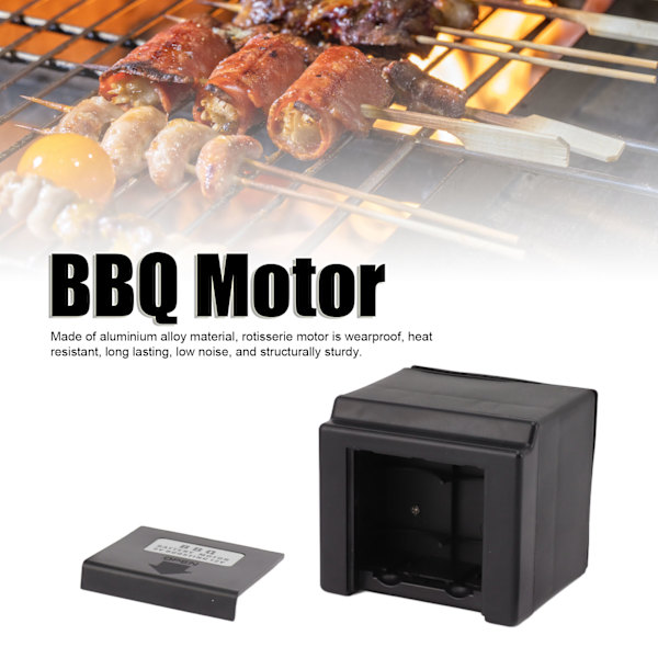 Elektrisk grillmotor i aluminiumlegering, 70 kg vridmoment, automatisk grillmotor för grill, vattentät på/av-knapp