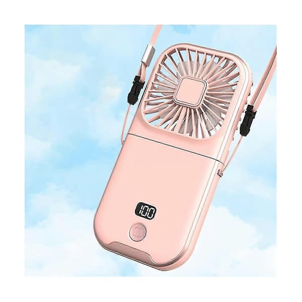 Bærbar halsventilator Sammenfoldelig miniventilator Halsventilator med genopladelig mobil strøm Håndholdt ventilator med mobil