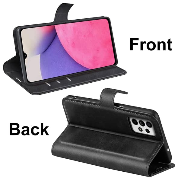 SKALO Samsung A33 5G Premium Wallet Case - Sort Sort