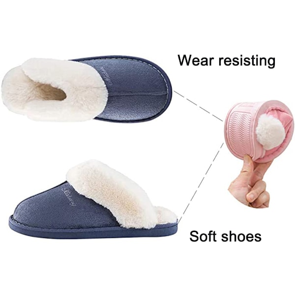 Damtofflor Minnesskum Fluffig Mjuk Varm Slip On Hus Slippe