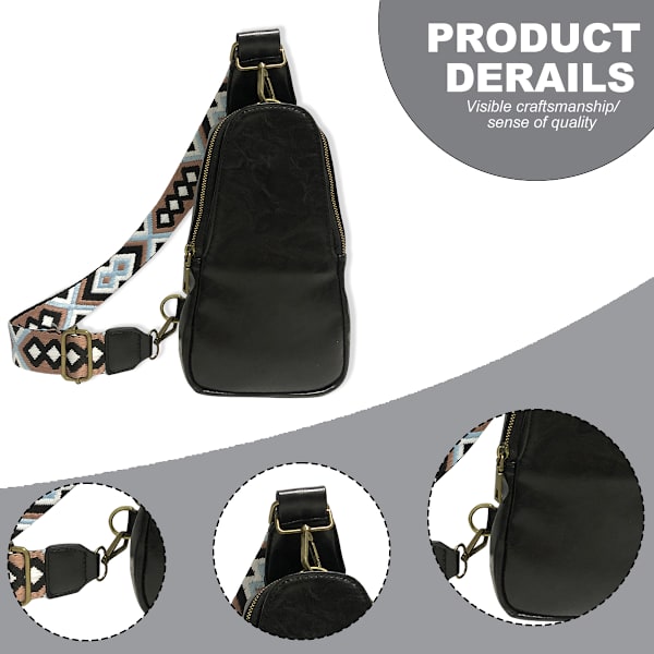 Dames midjeveske solid farge messenger bag mote skulder