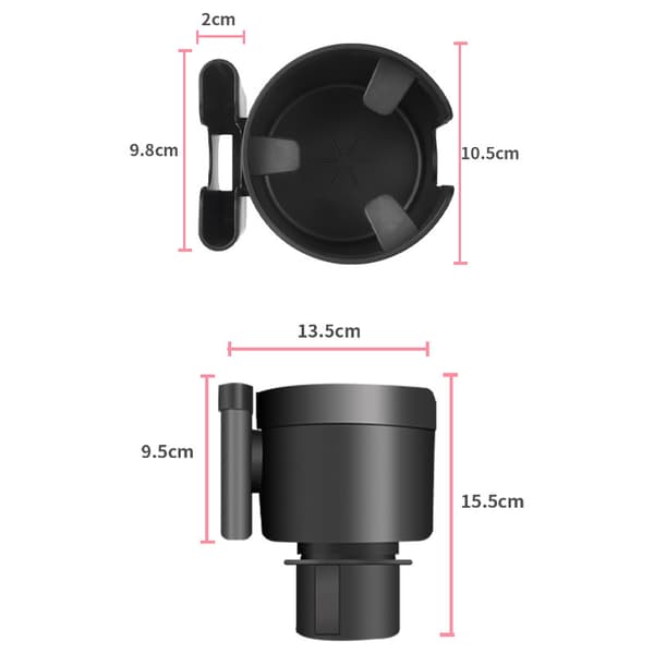 Bilkoppholder Ekspander Adapter (Justerbar) - Passer Hydro Flask,