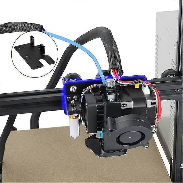 3D-printerdele til Ender3/CR10 Direct Drive Pladekit Aluminium Monterings Ekstruder Bagplade