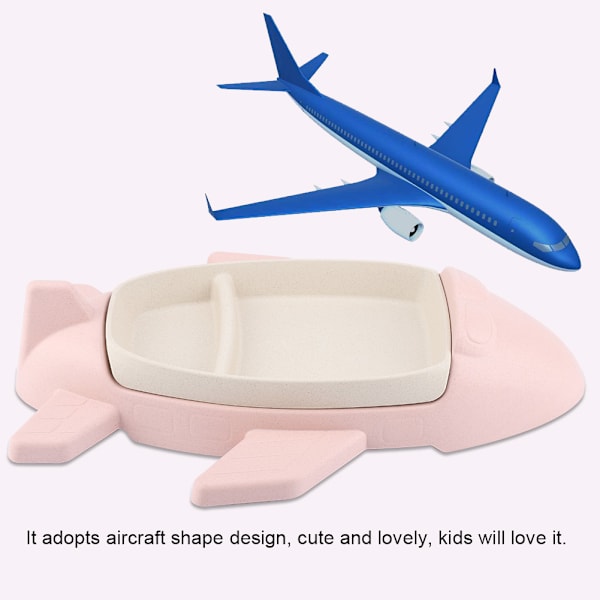 Flygplansformat Matservis, Multifunktionell Serveringsskål för Barns Roliga Måltider, Värmebeständig Tecknad Design Porslin, Hållbar Kvalitet