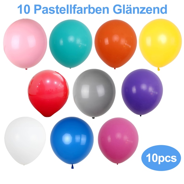 10 stk. 18 tommer balloner - Blandede farver